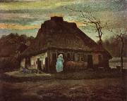 Vincent Van Gogh Cottage with Trees (nn04) Sweden oil painting reproduction